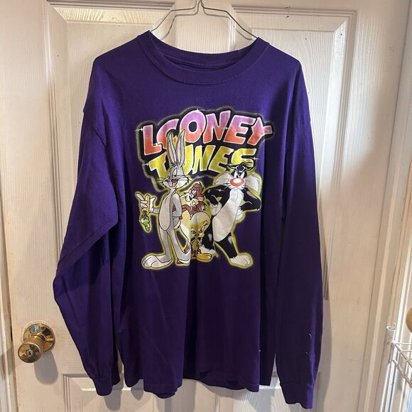 Size Large-Looney Toons Bugs and Friends-Purple-Mens - Picture 1 of 5